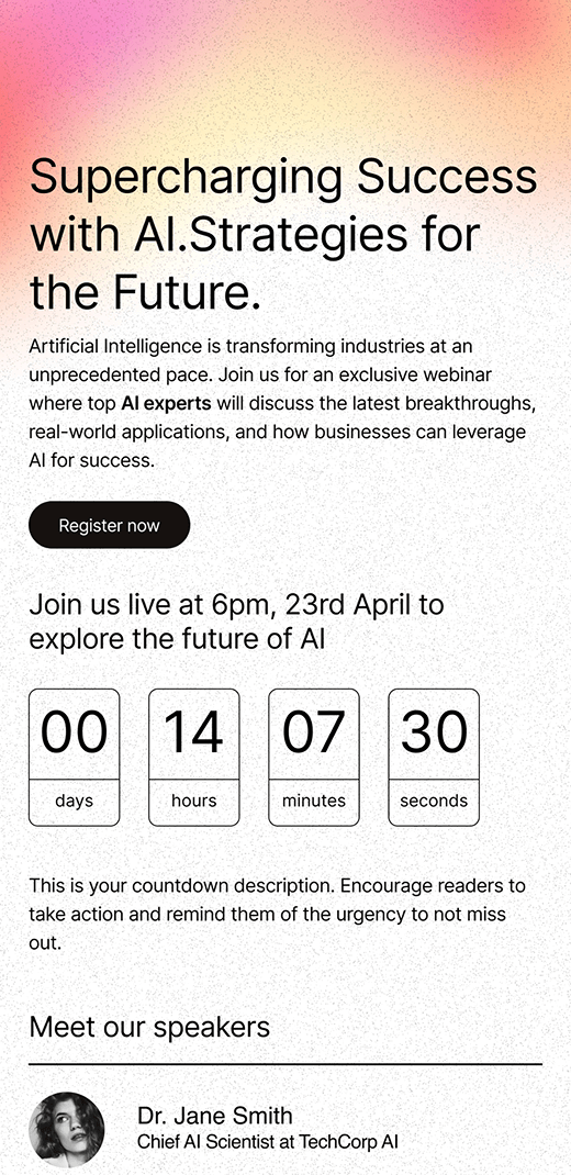 Open in editor Webinars & Events