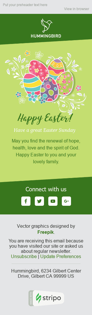 Easter Email Template "Spring Mood" for Webinars industry mobile view