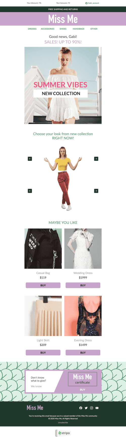 Fashionable Style Email Template By Full Name Stripo Email