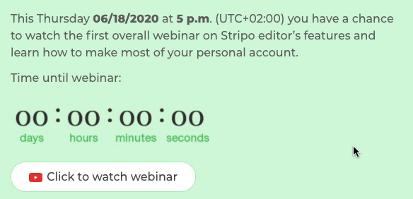 Кнопка с CSS-анимацией _ Приглашение на вебинар Stripo _ Интерактивные элементы в письмах