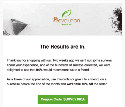 Sharing the Results of the Survey _ Survey Email examples