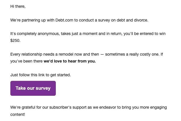 Survey Email example _ customer satisfaction survey