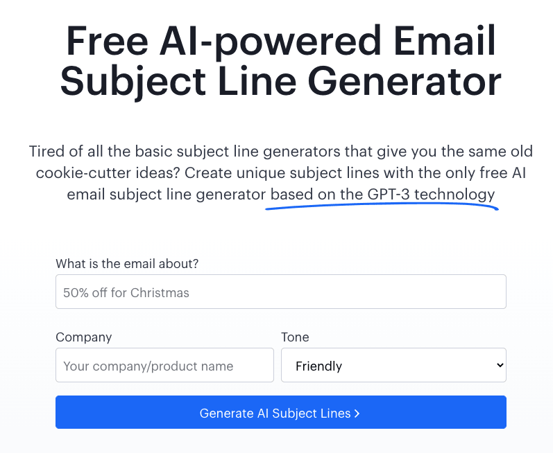 AI-Powered Subject Lines Generator