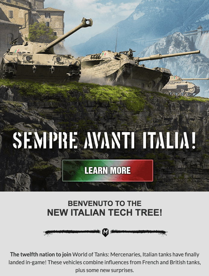 Best Newsletter Examples_Thematic CTA Buttons by World of Tanks