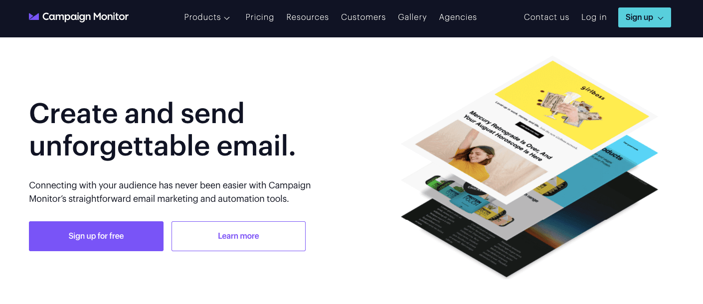 Campaign Monitor_Landing Page