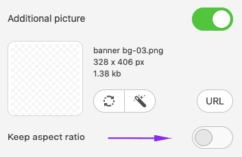 Disabling the Keep Aspect Ratio Option