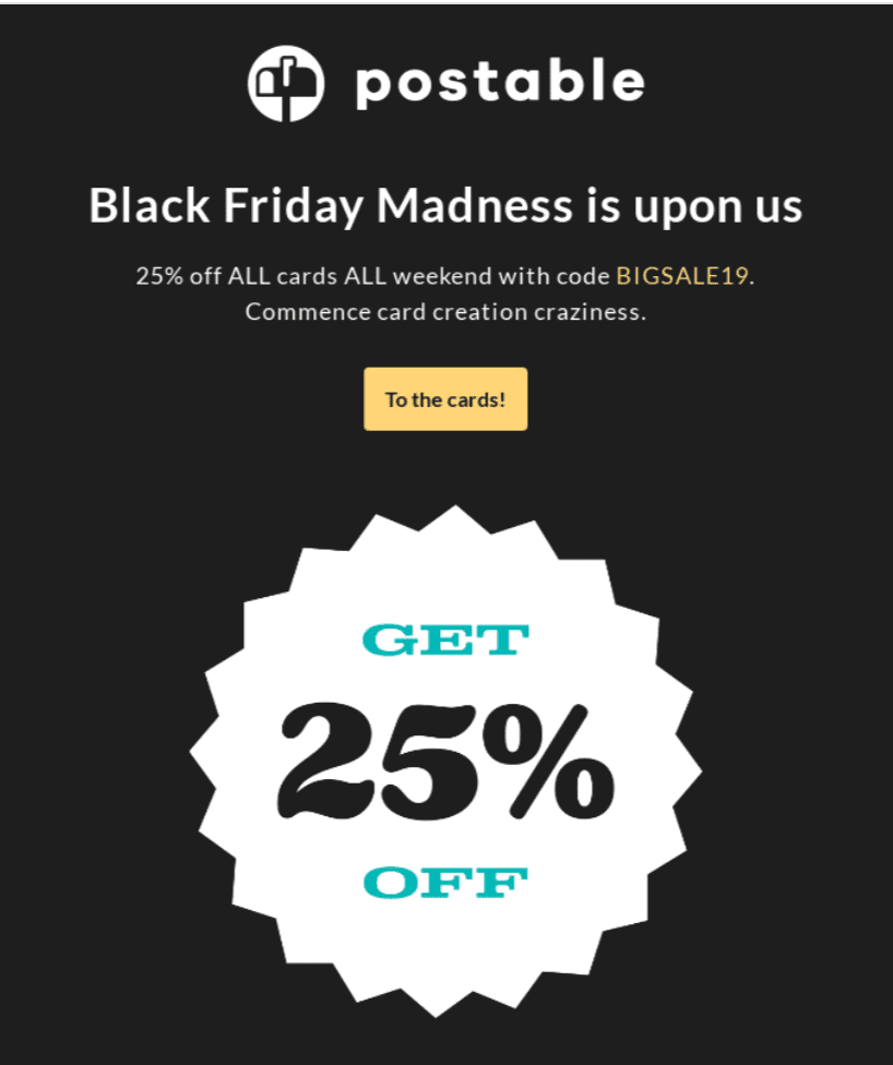 Email Coupons for Black Fridays