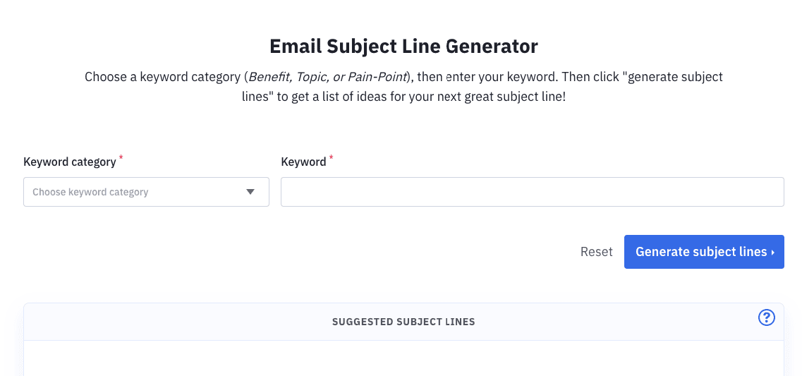 Free Email Subject Line Generators