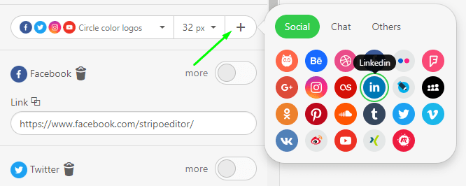 How to Build Email with Stripo Adding Social Icons