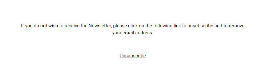How to Send a Welcome Emails_Best Practices_Exampke of the Unsubscribe Option