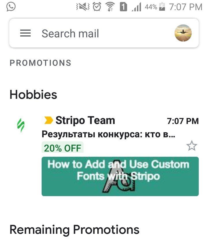 New Promo Tab in Gmail