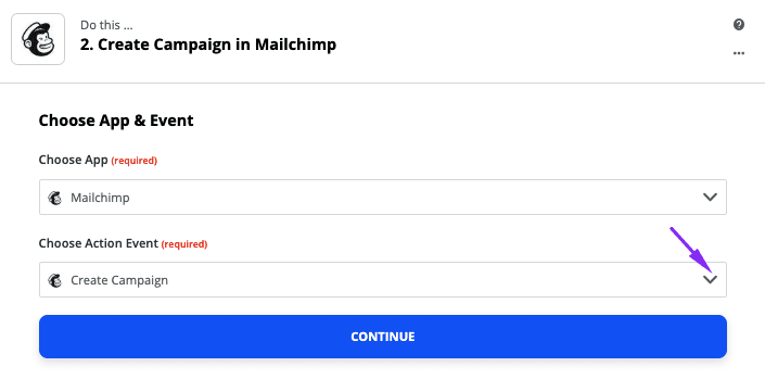 Setting Mailchimp as Connection