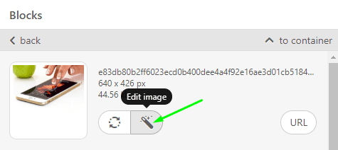 Ability to edit images in the Stripo photo editor