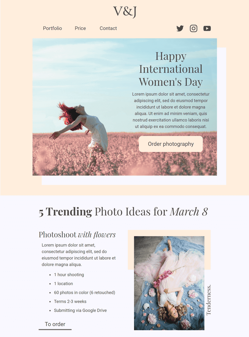 Woman's Day Newsletter Template 