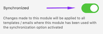 Activating Synchrinization_Toggling the Synchronized Button