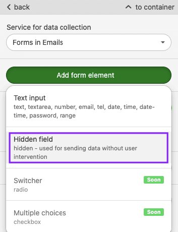 Adding Hidden Field