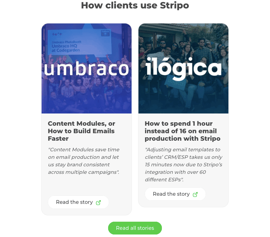 B2B Email Example from Stripo