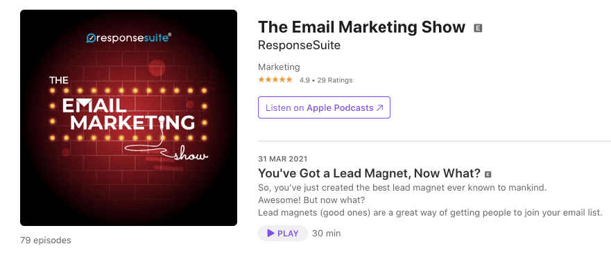 Best Email Marketing Podcasts_The Email Show on Apple