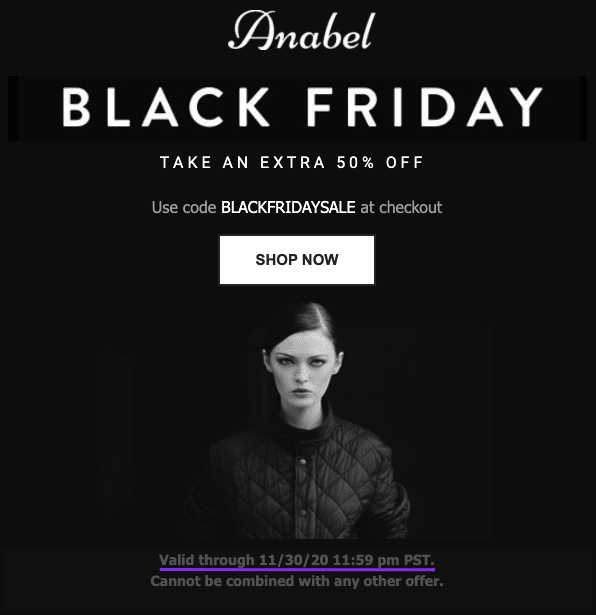 Exemplo de como anunciar antecipadamente uma promoção da Black Friday