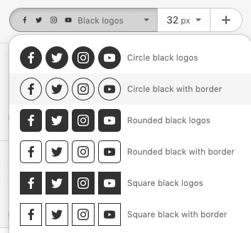 Choosing Black and White Social Media Icons