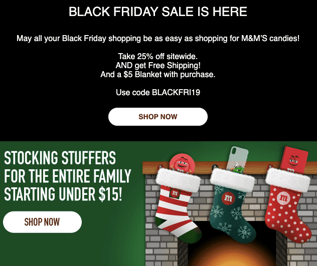 Email Example _ Black Friday Deals for Upcoming Winter Holidays