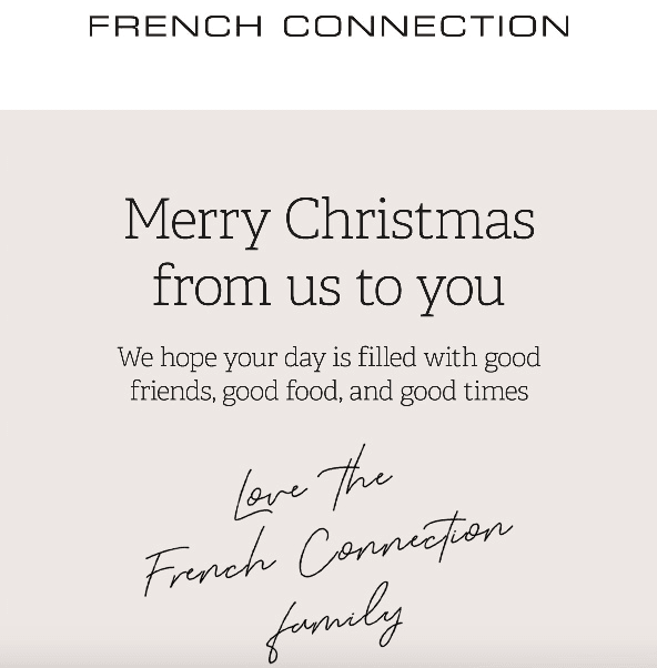 Idées de newsletter de Noël _ Montrez votre gratitude aux clients