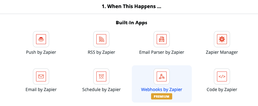 Creating Webhooks by Zapier