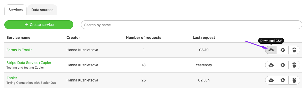 Downloading Reports as CSV