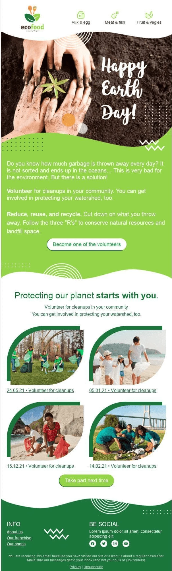 Professional Email Templates for Earth Day