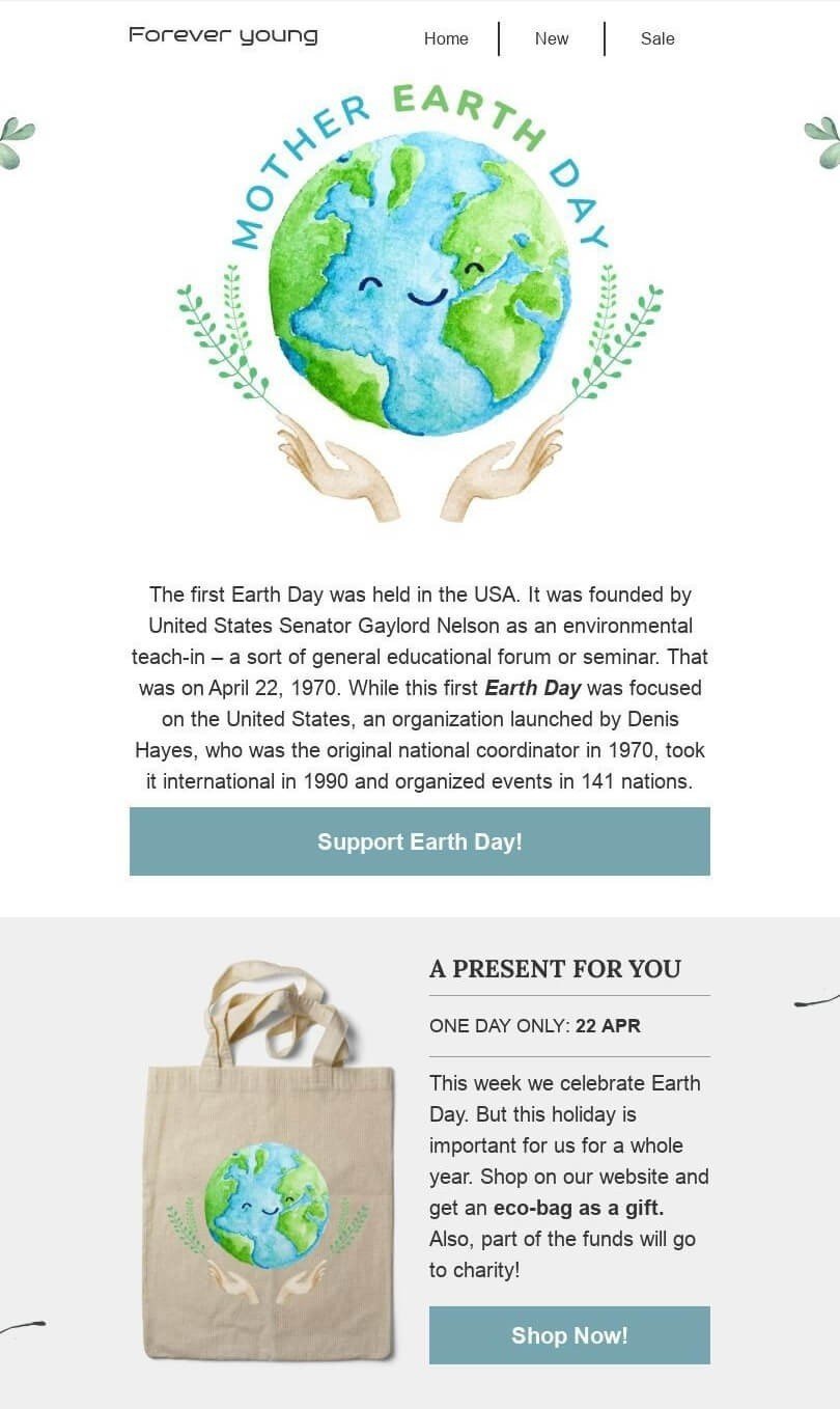 15 Earth Day Email Examples — Stripo.email