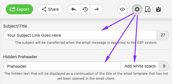 Email Design Best Practices_Setting Subject Line in Stripo