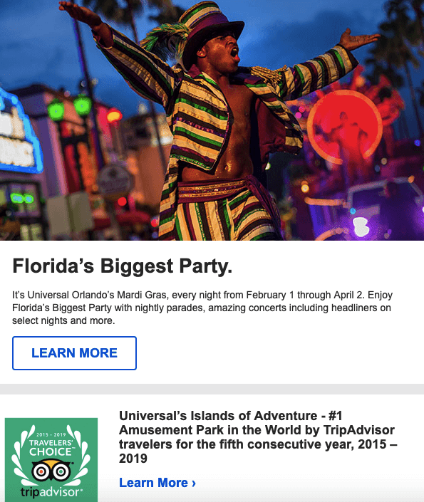 Email From Orlando_Universal