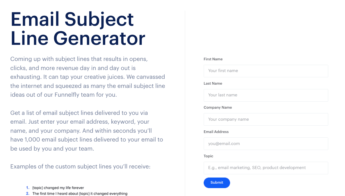 Funnelfly Email Subject Line Generator_Free