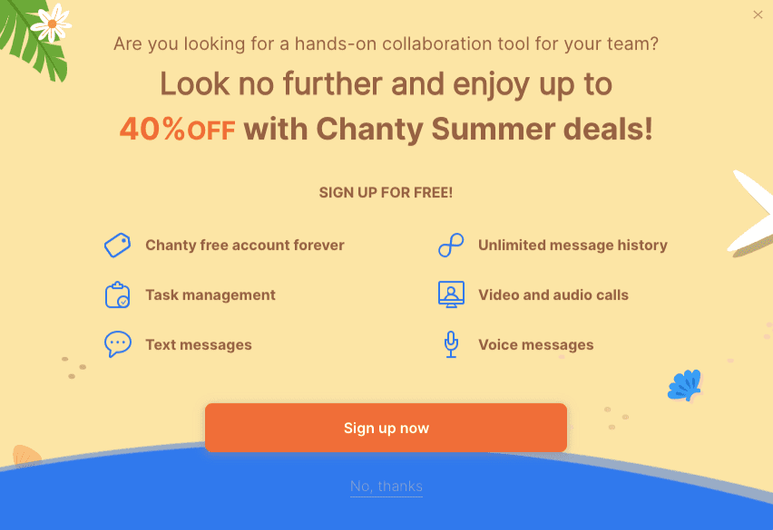 Email popup examples for retailers _ Chanty