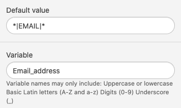 Entering Default Value