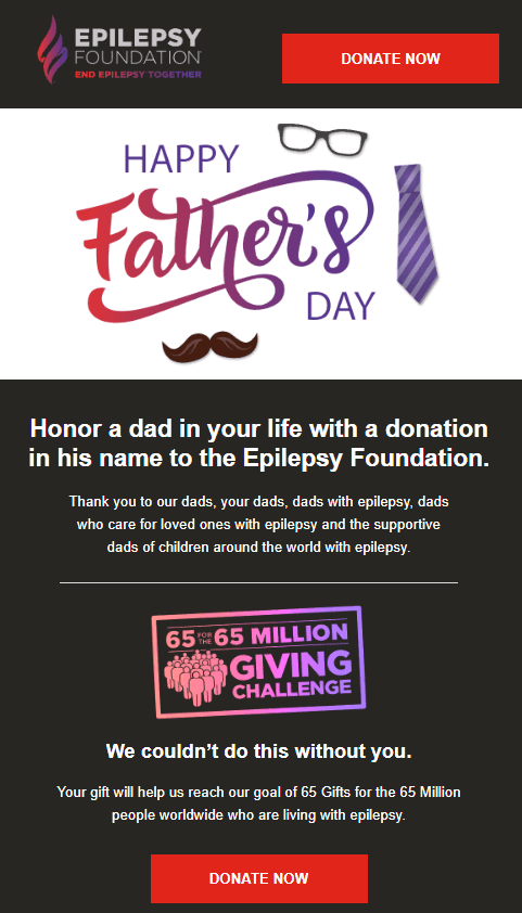 Courriel de la fête des pères_Epilepsy Foundation