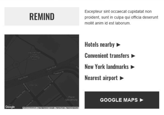 Event Reminder Email sample with Google Map