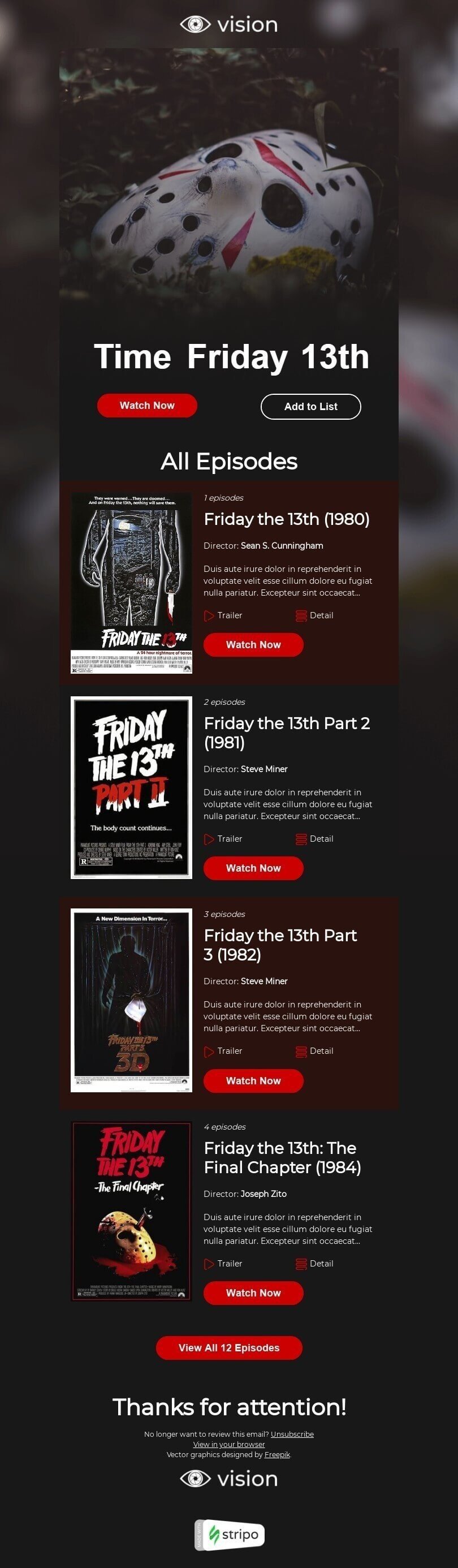 Friday 13th Email Templates _ Stripo