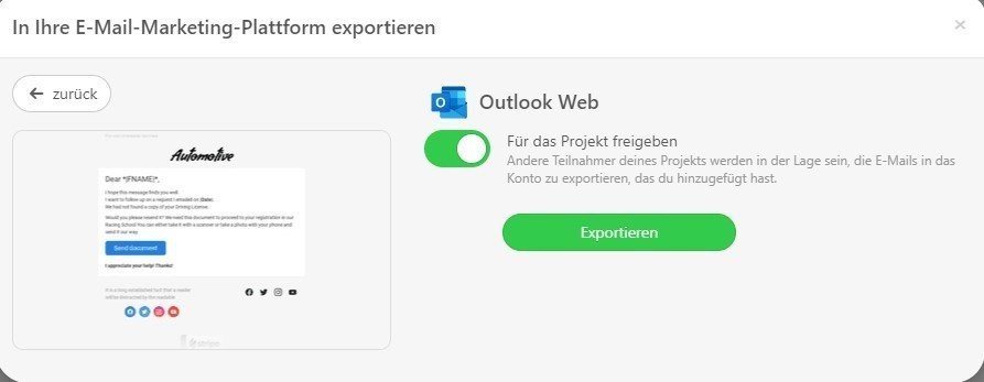 Exportieren Sie Ihre Outlook-Newsletter-Vorlage