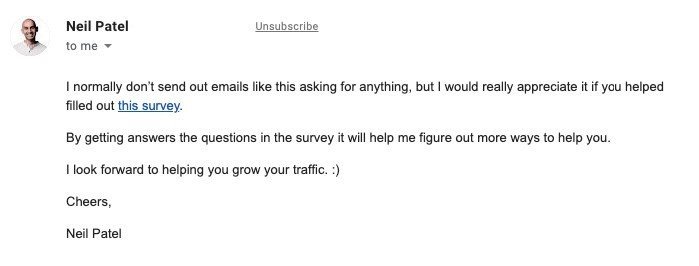 Great Intro_Survey Request Email