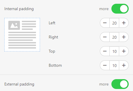 How to Build Email with Stripo Setting Internal Paddings inside Button