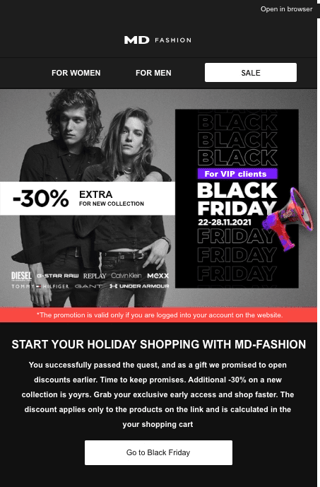 Black Friday Invitation MD-Fashion