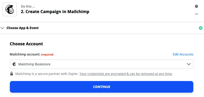 Mailchimp Sets Necessary Account