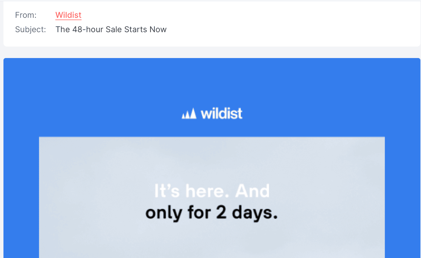 Minimalistic Email Design by Wildst