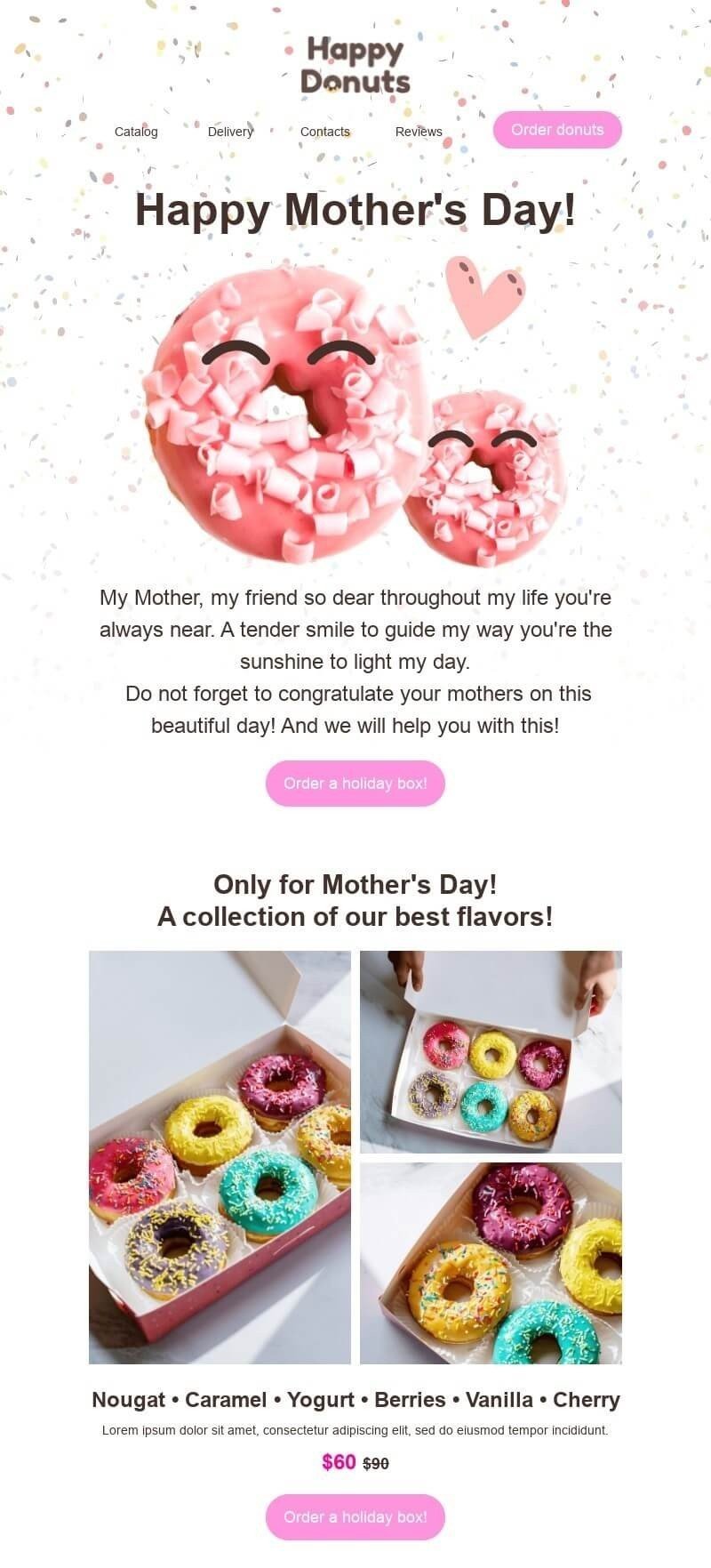 Шаблон письма ко Дню матери для подарка на День матери
