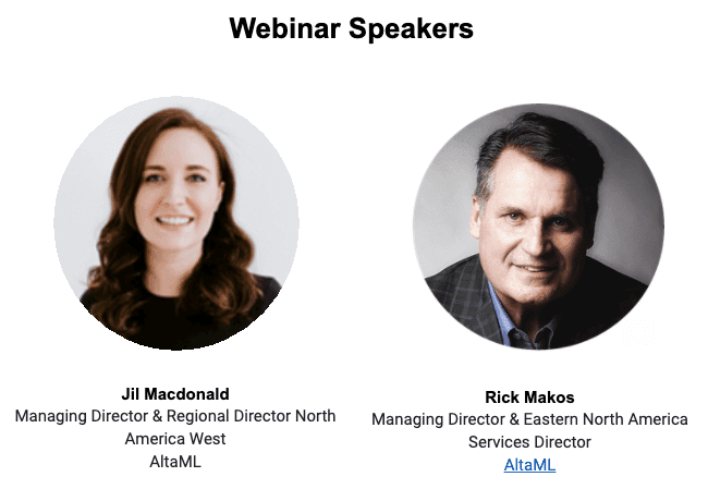Panelists in Reminder Email for a Webinar