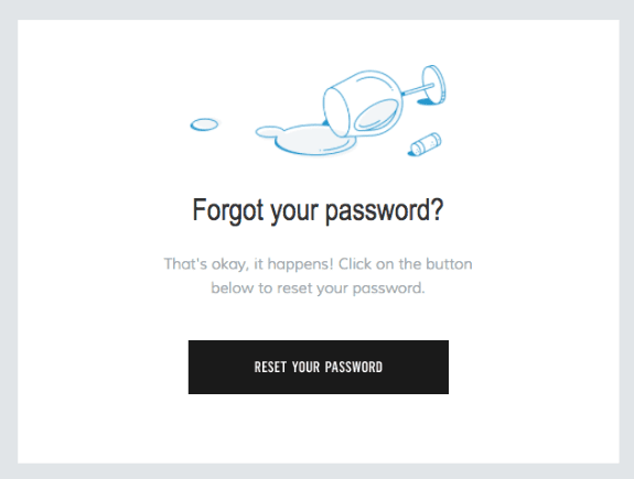 Esempio di email di reimpostazione della password
