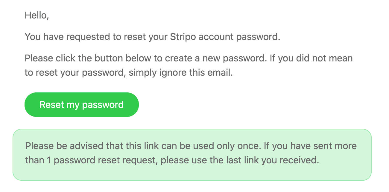 Email di ripristino della password _ Stripo
