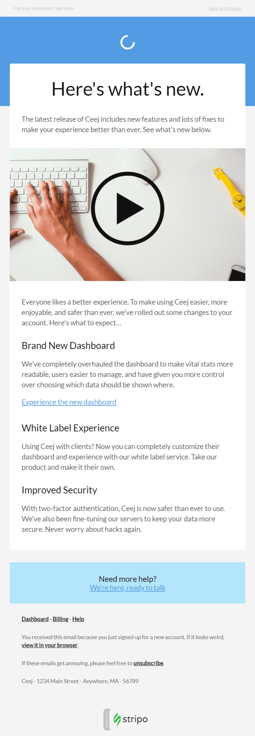 Launch Email Template