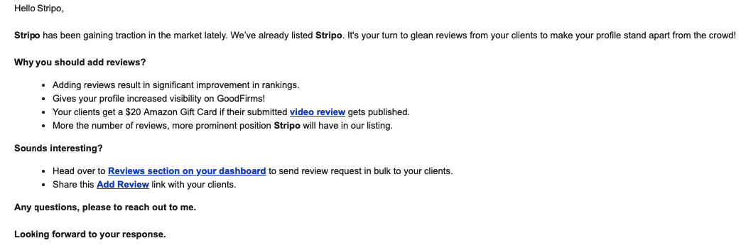 Sales Email Examples_Stripo_Cold Email by GoofFirms